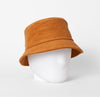 Bucket hat bruin corduroy