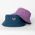 Reversible blauw paars bucket hat